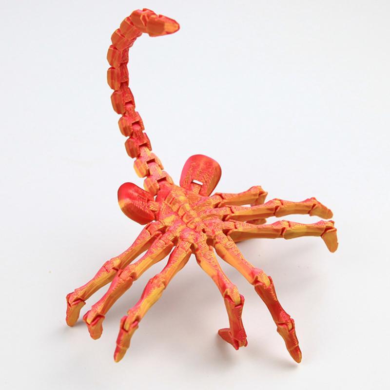 3D Printed Movable Joints Facehugger Figurine Articulated Simulation Toy Creative Holiday Gift for Sci-Fi Movie Collectors
