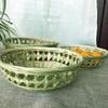 Bamboo Weaving Basket Set: Fruit Basket, Rice Washing Bowl, Snack Plate, Steamed Bun Holder, Storage Basket, Rice Sieve, Winnowing Tray.