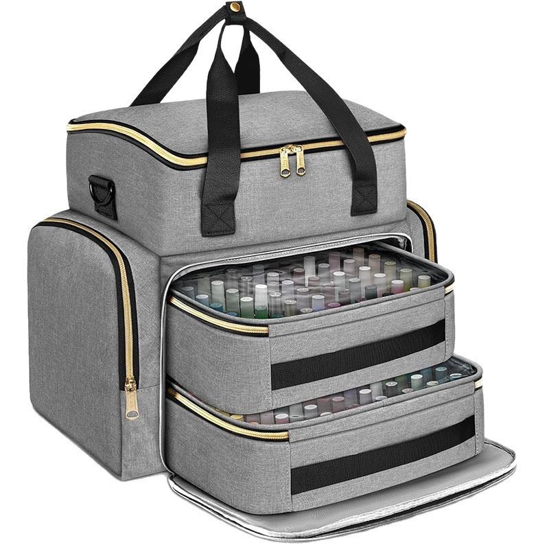 Nail polish portable bag Double nail polish storage bag Cosmetic skin care product storage Shoulder backpack