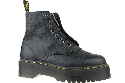 Sinclair Platform, Unisex Black Bovver Boots