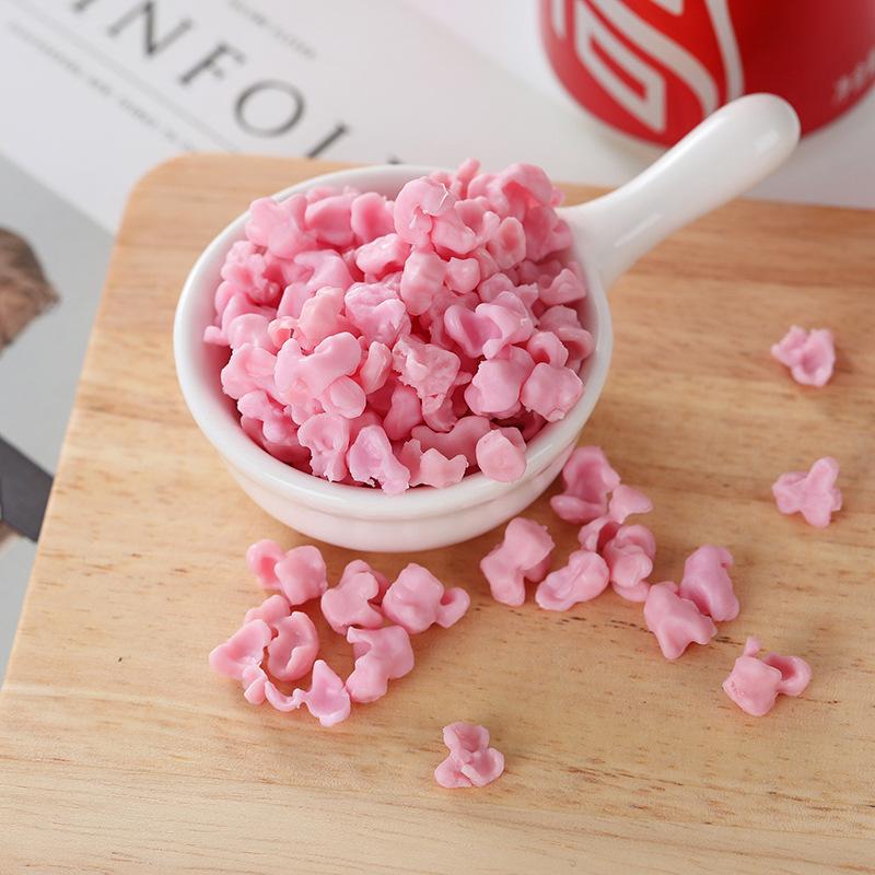 PVC Simulation Parts Realistic Popcorn Slime Crystal Mud Filling DIY Edible Toy Decoration Accessories  100g/lot