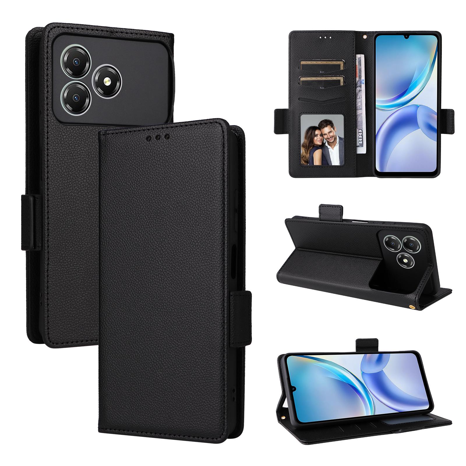 

Чохол-книжка для ZTE Blade A36 / ZTE nubia A36 з PU шкіри, захист всього корпусу, [блокування RFID], чохли для телефону, чохол-гаманець ZTE Blade A36 / nubia A36 чорний