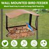 Mangiatoia per Uccelli Tipo Finestra in Ferro Impermeabile Dispenser Cibo per Pappagalli con Gancio Ventosa Articoli per Animali Domestici per Decorazione Giardino Esterno
