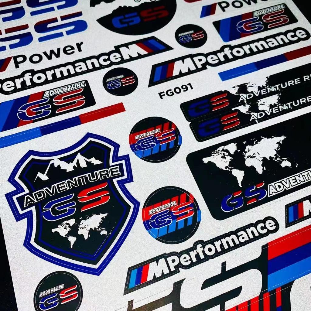For BMW M Performance Decorative Car Stickers BMW Car Interior Modification Waterproof Locomotive Fuel Tank Reflective Stickers