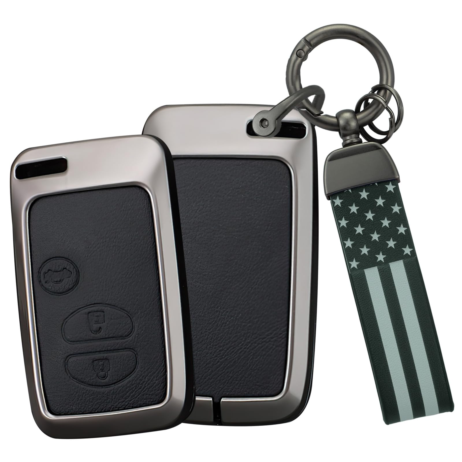 

[TECART] Чехол для ключа Toyota, Чехол для ключа, Брелок для ключа Subaru, Majesta Mark X, Camry, black чёрный