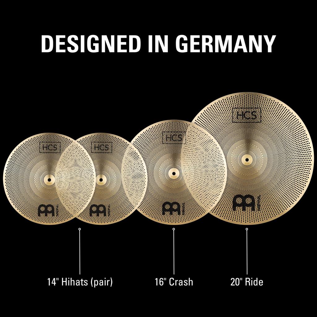 MEINL Cymbals Practice HCS Series Cymbal Set 14"Hihat/16"Crash/20"Ride P-HCS141620 []