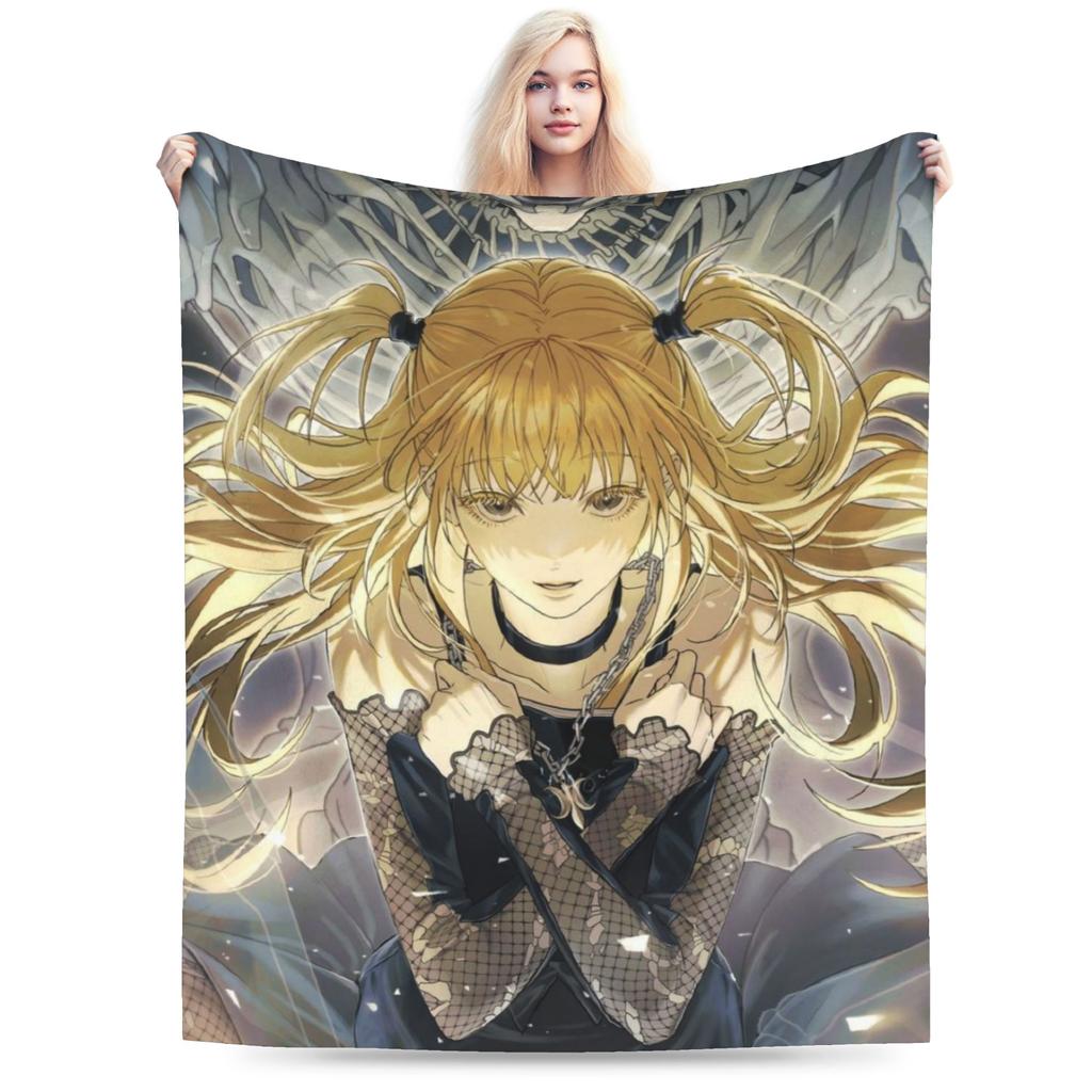 Super Soft Death Book Note Japan Manga Ryuk Throw Blanket Premium Flannel Fleece Bed Blanket Super Cozy Blankets All Season Use