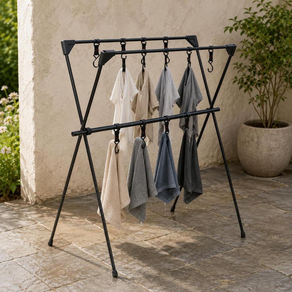 Foldable V-Shaped Rack Portable Triangular Storage Freestanding