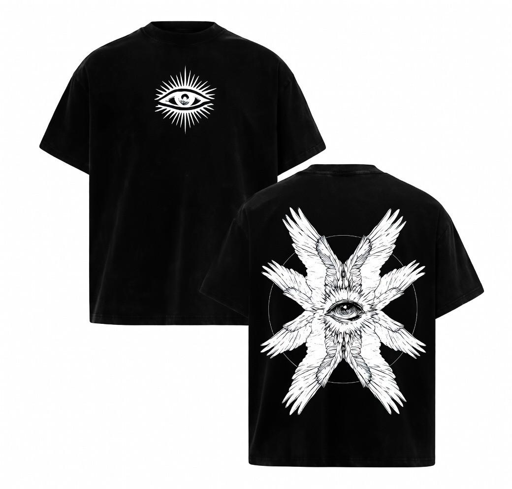 Biblically Accurate Angel Eye Double Sided Gothic Streetwear Memorial Shirt S
