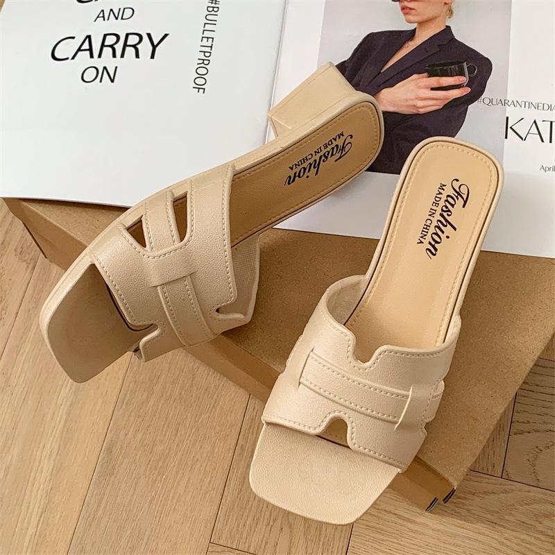 Yuzhihao Women s Mid-Heel Summer Outdoor Casual One-Strap Sandals