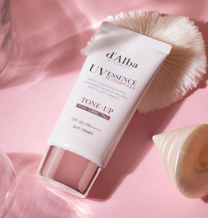 d'Alba Creme Solar Waterfull Tone-Up FPS50+ PA++++ | Clareador e Hidratante Protetor Solar Coreano – 50ml