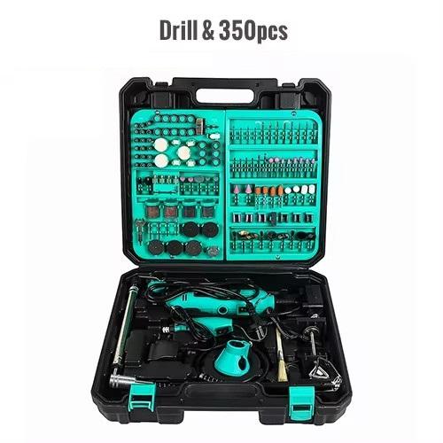 DIY Handheld Drill Power Tool Mini Grinder Electric Drill Polishing Machine Mini Rotary Tool with Dremel Accessories