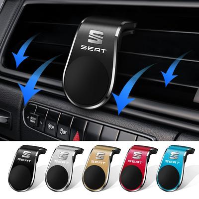 Magnetický držák do auta ve tvaru L, speciální držák na telefon s GPS do auta, emblém pro Seat Leon FR Altea Ibiza Toledo Cordoba Alhambra Arona Ateca Exeo