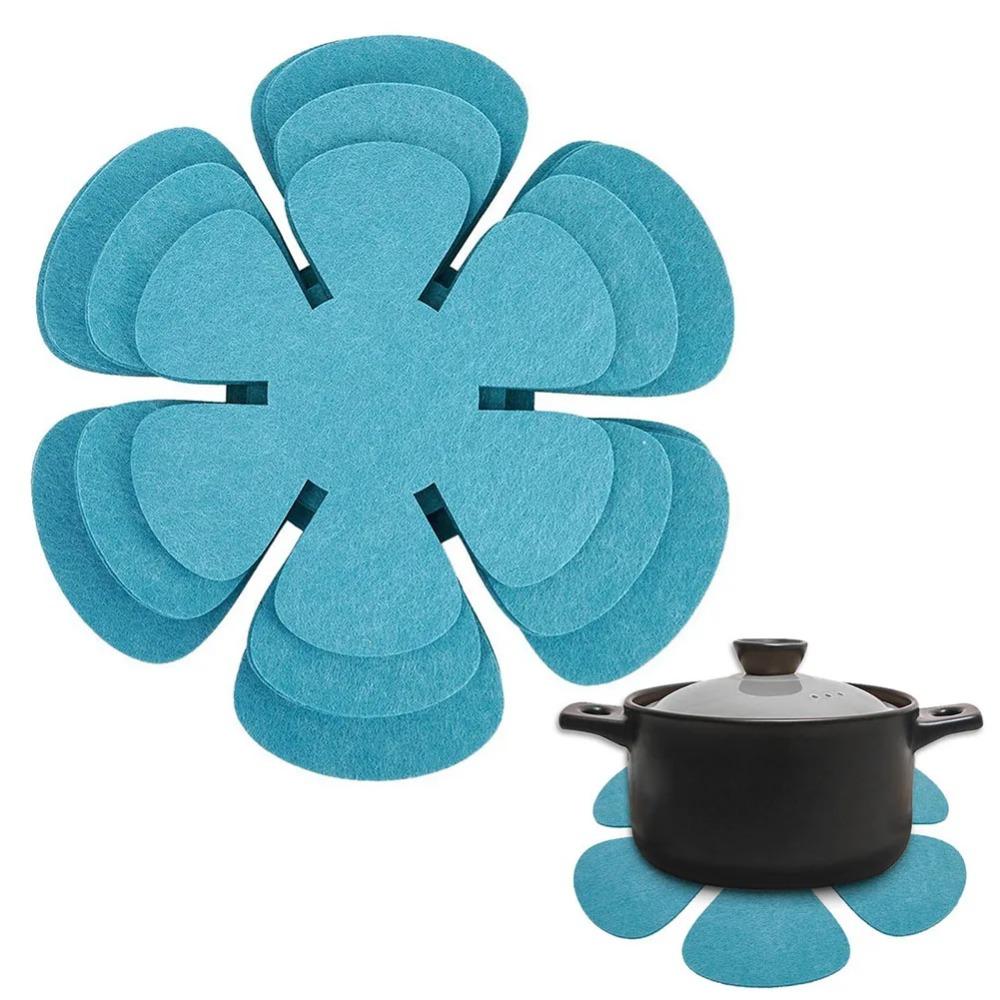 12pcs Felt Pot & Pan Protectors Anti Scratch Non-stick Divider Pads Pan Bottom Heat Insulation Protect Kitchen Cookware Tool