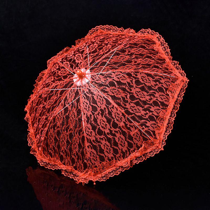 Spitze Hochzeit Schießen Sonnenschirm Regenschirm Dame Kostüm Zubehör Braut Party Dekoration Foto Requisiten