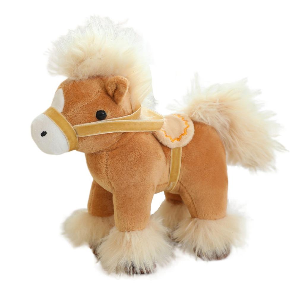 Cute 2026 Horse Plush Doll Simulation Zodiac Pony Figurine Horse Plush Toys  Birthday Gift