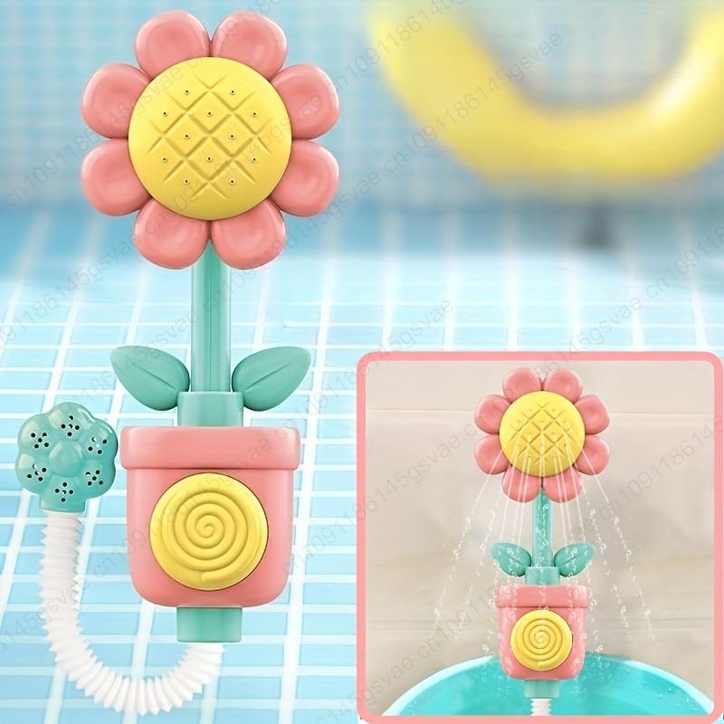 Baby Sunflower Shower Bath Toy Sprinkler Head Spray Water Shower Swim Pool Bathing Bath Ball With Manual Device For Kids Gift