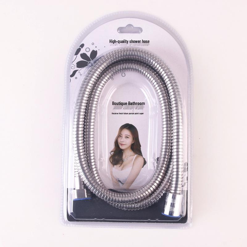 Explosionsgeschützter Duschschlauch und Duschkopf aus Edelstahl - Galvanisch beschichtet, Verdickt & Verschlüsselt, Erhältlich in Längen von 1,5 m, 2 m und 3 m