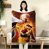1PC Onepunch Man Patterned Flannel Blanket Suitable For All Seasons For Home Decor Warmth And Comfort Gifts Holiday Present