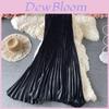 Classic Satin Pleated Skirt For Women With High Waist And Elegant Vintage Style