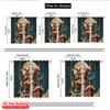 2pcs 2D flat printing Merry Christmas Window Curtains Santa Claus Fabric Without Electricity Festive Holiday Perfect for Living