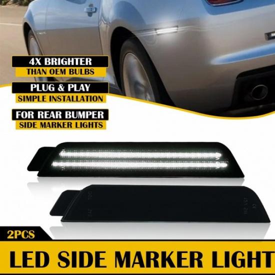 For 2010-2015 Chevy Camaro SS Style FrontRear White LED Side Marker Lights USEA