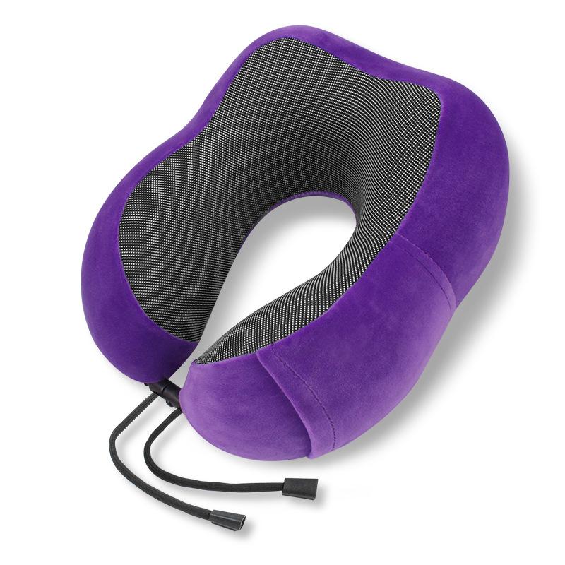 Memory Cotton U-shaped Travel Pillow Ergonomic Compliance Aircraft Office Headrests Relieve Neck Pressure with A Variety of Colors To Choose From