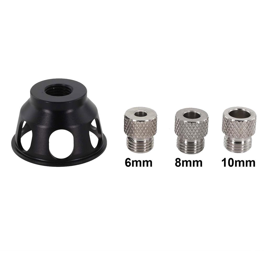 Drill Guide Locator With Bushing Woodworking Aluminum Alloy Hole Puncher Woodworking Blind Hole Positioning Drill Guide Tool