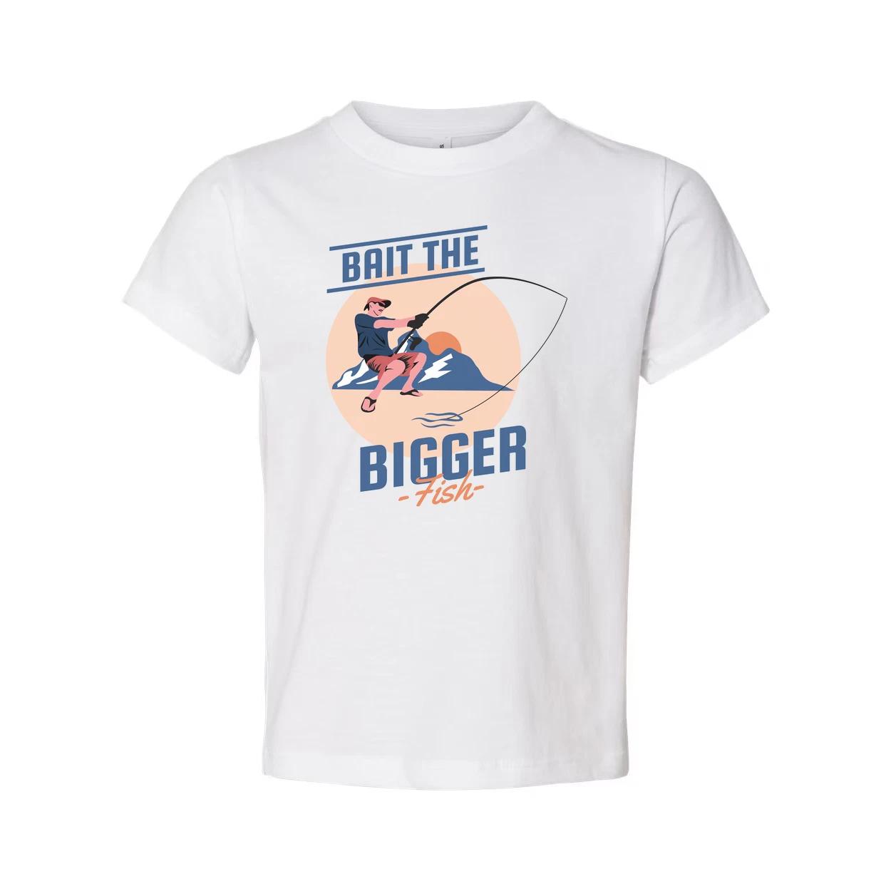 

Bait The Bigger Fish Fishing Graphic Tee Unisex Casual Shirt For Anglers And Out S