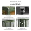 Large Army Green Heavy-Duty Mobile Mesh Storage Cage with Wheels