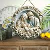 Holy Night Nativity Scene Pendant, Decoration of Home Walls or Doors, 2d Flat Wooden, Christmas Decoration, Gifts for Friends and Family