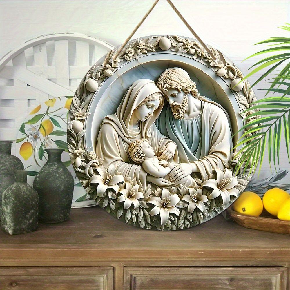Holy Night Nativity Scene Pendant, Decoration of Home Walls or Doors, 2d Flat Wooden, Christmas Decoration, Gifts for Friends and Family
