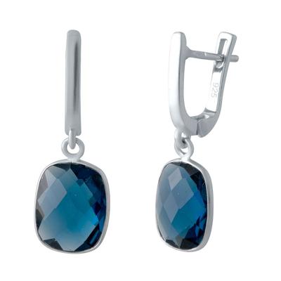 London Blue Topaz Silver Earrings 8.065ct (1533420)
