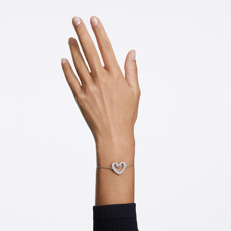 Swarovski Una Heart-Shaped Crystal Bracelet Women Bracelet White 5625534