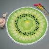 Watermelon Orange Microfiber Round Beach Towel Fruit Thick Shower Bath Towels Summer Swimming Circle Mat Towel With Tassels