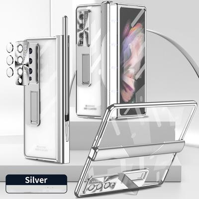 Full Body Protection Glass Film Case For Samsung Galaxy Z Fold4 5g Fold 4 Fold3 Fold 3 Zfold3 Anti -Drop Plating Kickstand Cover