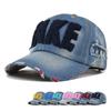 Gekleurde Letter TAKE Borduur Baseballpet Geperforeerd Gat Denim Pet met Klep Verstelbare Cowboy Baseballpetten Voor Man Vrouw