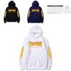 Felpa con cappuccio oversize stampa fiamme vestibilità larga casual per coppia