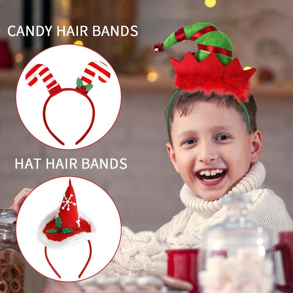 Colorful Headbands Christmas For Festive Parties With Santa And Tree Motifs For Ages All