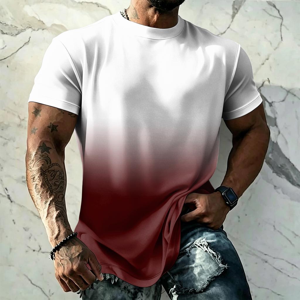 Camiseta Básica de Color para Hombre con Tejido Fresco de Manga Corta - Transpirable de Corte Holgado para Verano, Exterior, Casual