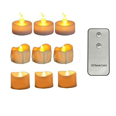 6 oder 12 Stück Gelbes Licht Flammenlose Teelichter mit Fernbedienung, Batteriebetrieben Realistische Kleine LED Weihnachts-Votivkerze