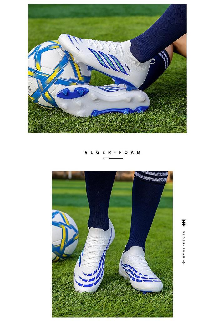 Men's Low-Top Football Shoes for Students, Competition & Training with AG Studs for Artificial Turf