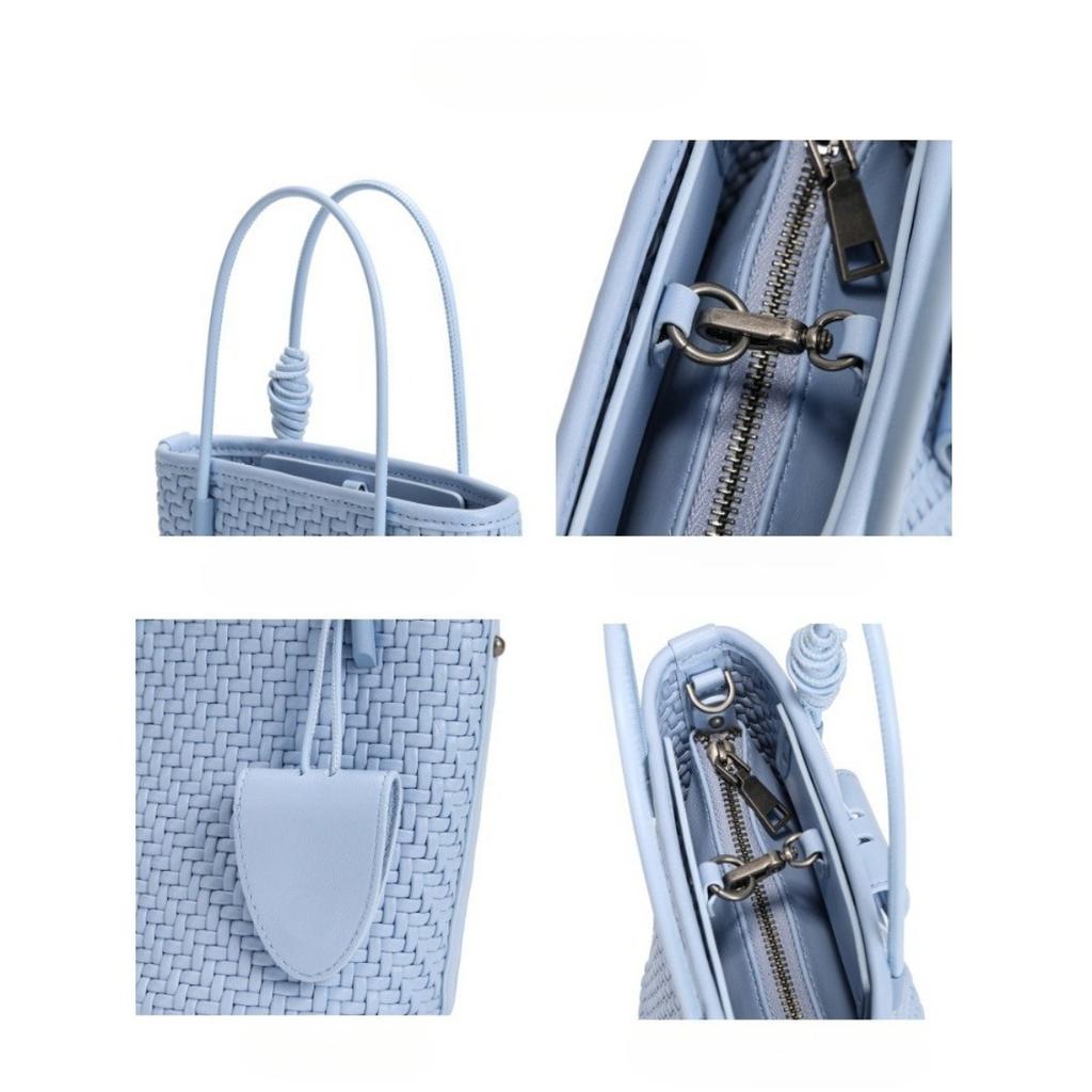 Modische Schaffell Zugband geflochtene Hand-Eimer-Tasche Damen-Tasche 2025 neue vielseitige lässige Umhängetasche Crossbody-Tasche