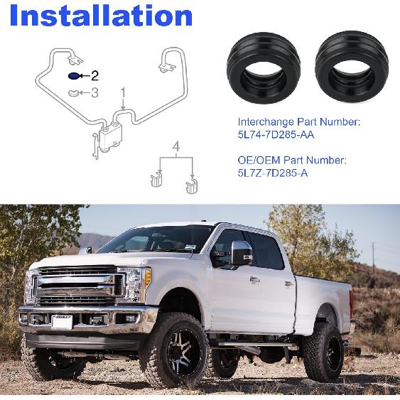 Automatic Transmission Oil Cooler Line Seals Compatible with Ford 2007-2024 5L7Z-7D285-A (Pack of 2)