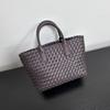 Woven Leather Tote Bag Women Medium Crossbody Handbag Daily Use
