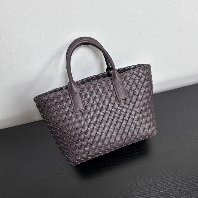 Woven Leather Tote Bag Women Medium Crossbody Handbag Daily Use
