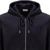 Moncler Solid Color Hooded Zip-Up Long Sleeve Sweatshirt Men sweatshirts Black H20918G00052809KR778