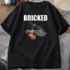 Bricked Funny Cat Knocked Out Tshirt Cat Meme T Shirt Silly Cats Tshirt Summer Unisexs ShortSleeved Cotton Casual TShirt