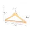Wooden Hangers 5pcs Solid Wood Coat Hanger Heavy Duty, Smooth Finish High-Grade Wooden Clothes Hanger with Non Slip Pant Bar, 360° Swivel Hook