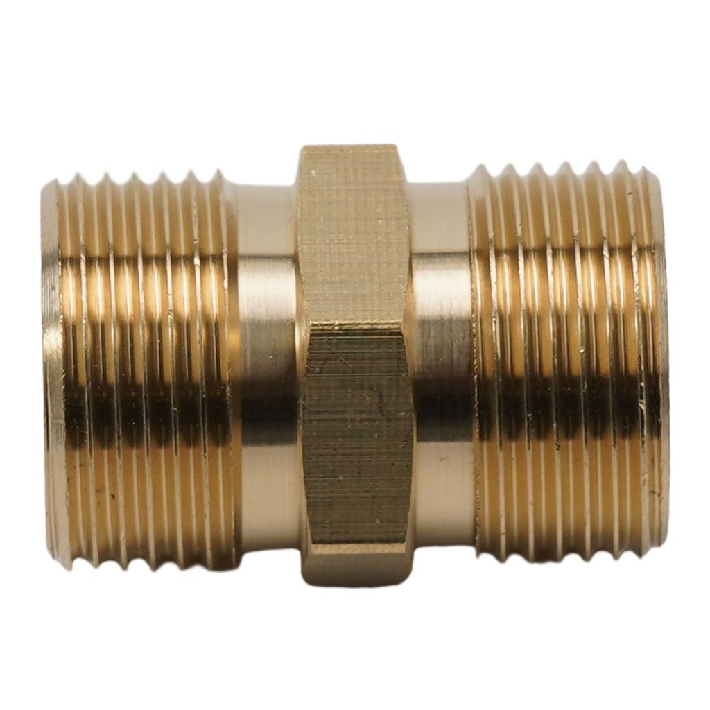 High Quality Brand New Hose Connector Male Adapter Garden Power Tools Pressure Washer Car Cleaning Brass M22/14mm